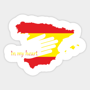 In My Heart. Spain Sticker